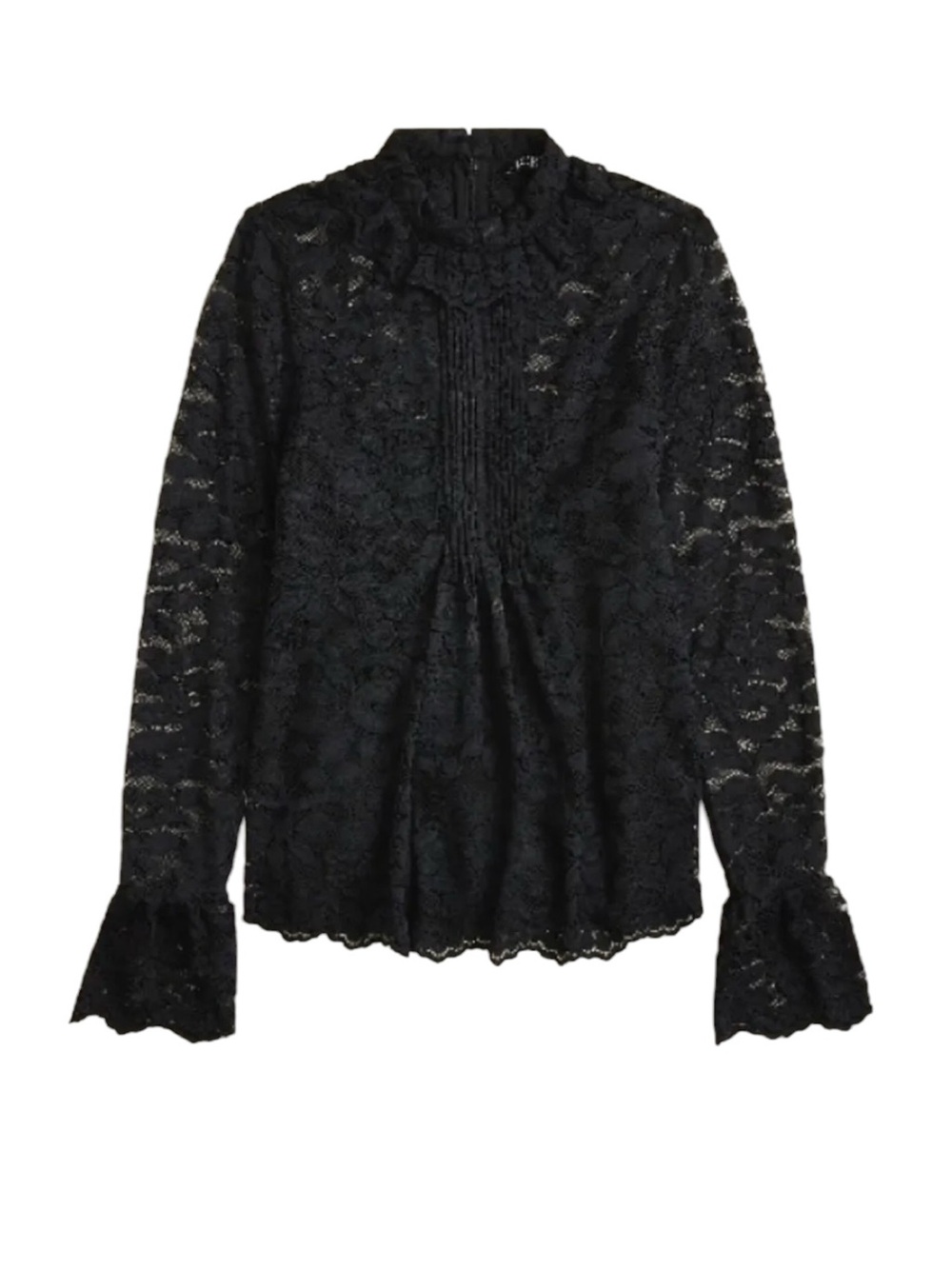 J. Crew Lace Mockneck Top 4 Black Romantic Victorian High Neckline Whimsigoth